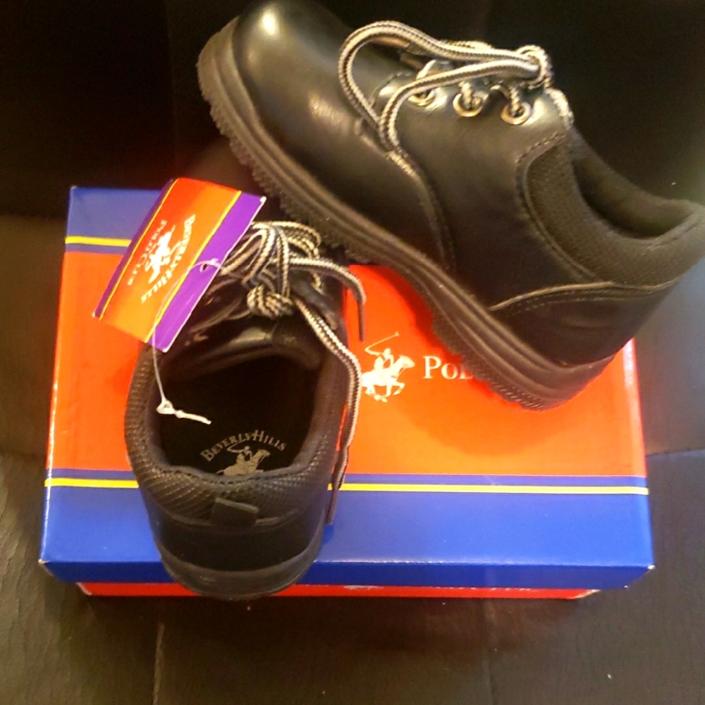 Beverly Hills Polo Club Black Leather Shoes